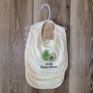 Touched By Nature Organic Baby Bibs with Fruit & Veggie Design, NWT